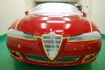 アルファロメオ 156 スポーツワゴン　ガラスコーティング